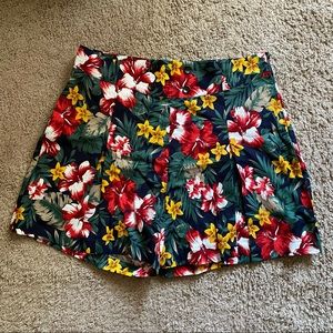 High Rise Hawaiian Flare Shorts (NWT)